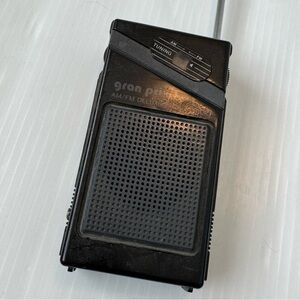 Vintage Deluxe AM/FM GRAN PRIX Pocket Radio A2090 Black tested and works